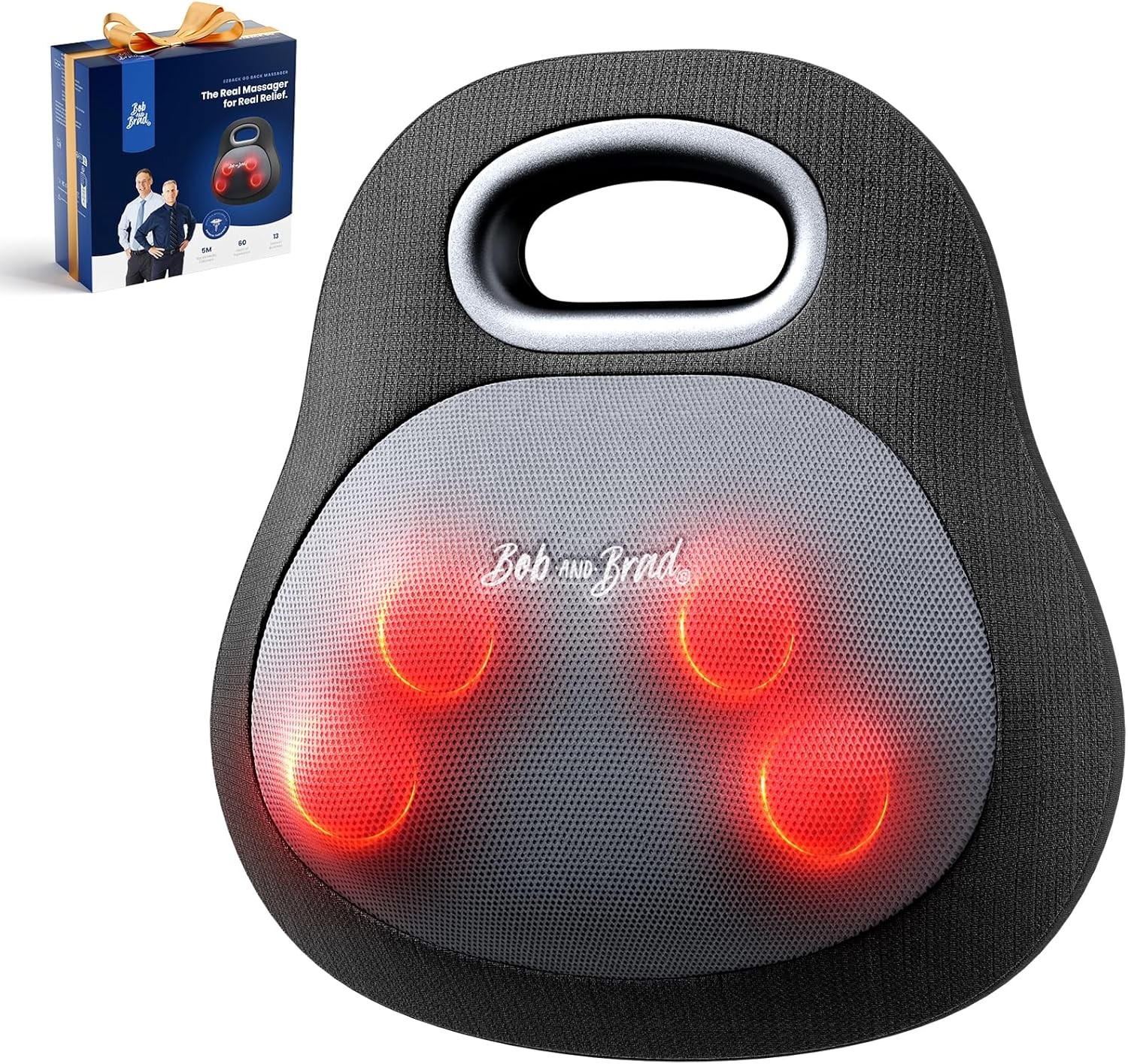 Bob and Brad Shiatsu Neck&Shoulder Back Massager with Heat, Massage Seat Cushion