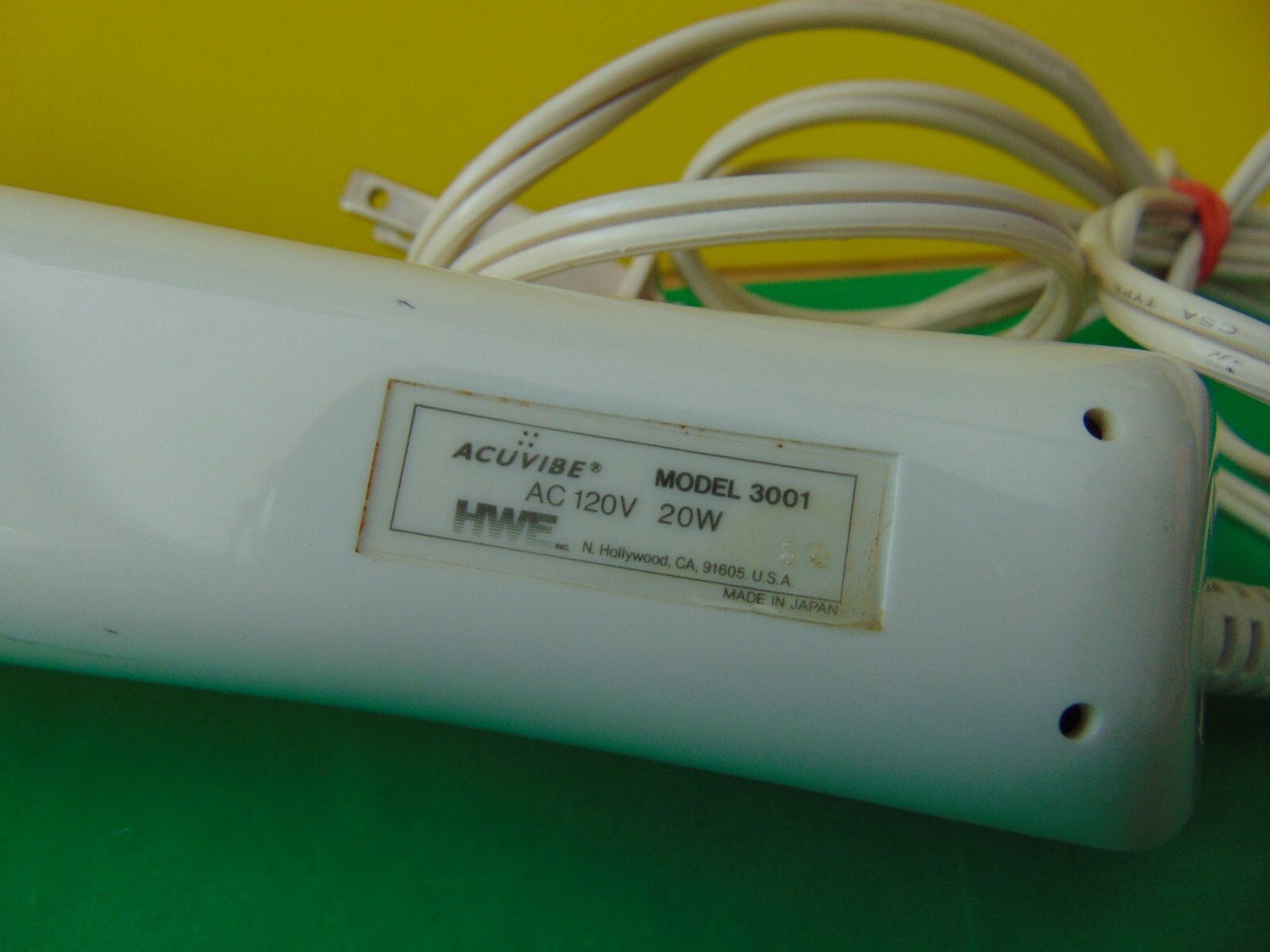 Acuvibe 3001 Handheld Body Massager Made in Japan Good Condition