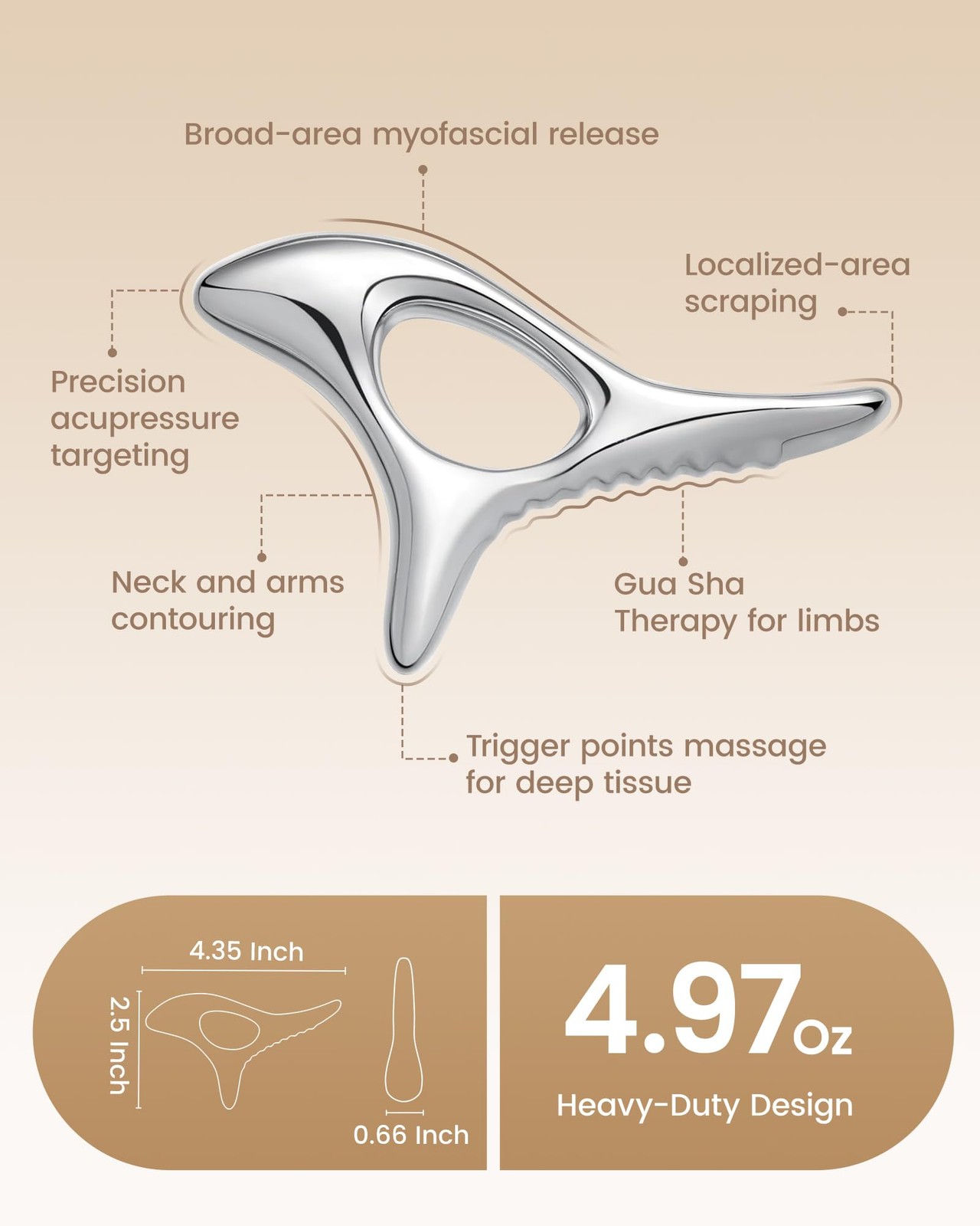 Trigger Point Massage Tool for Deep Tissue, Muscle Scraper Tool for Fascia Re…