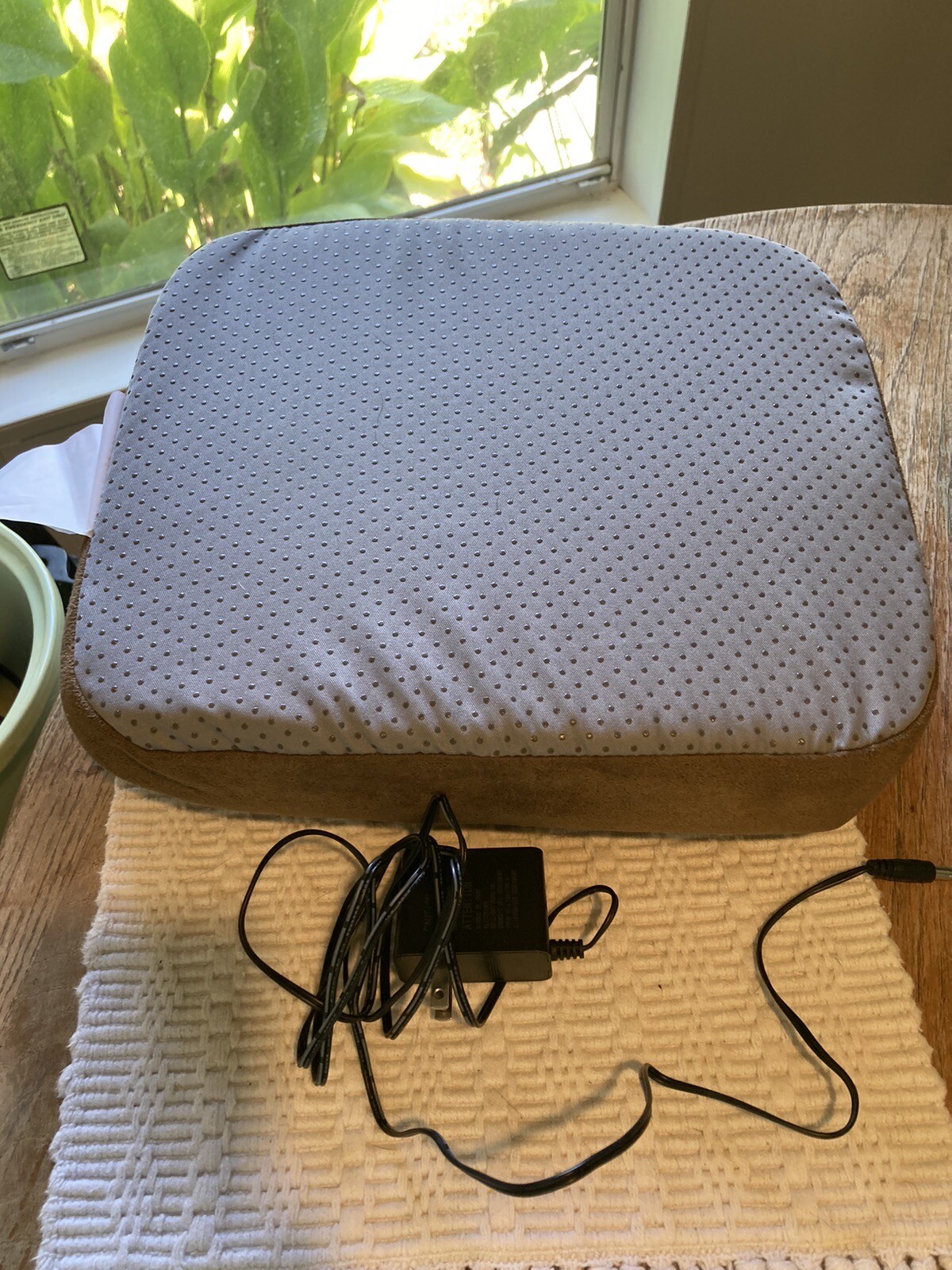 Sharper Image Warming Foot Massager Tan Brown.