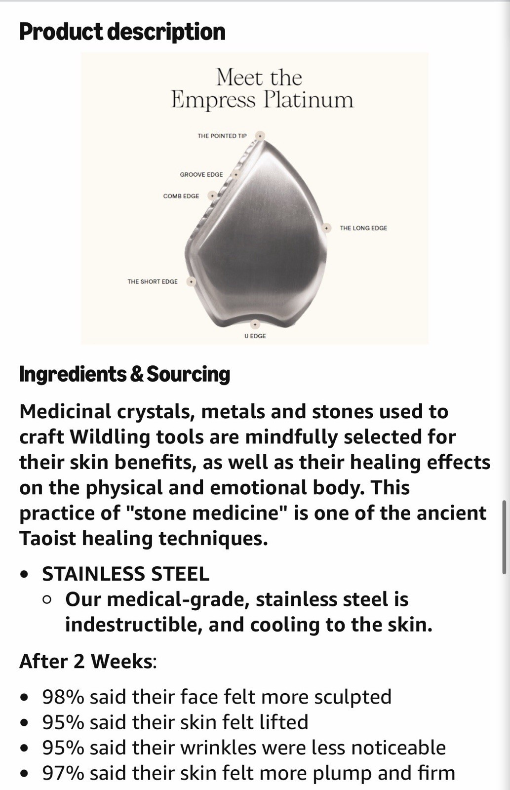 New Empress Facial Gua Sha Stainless Steel Sculpting Contouring Toning $159