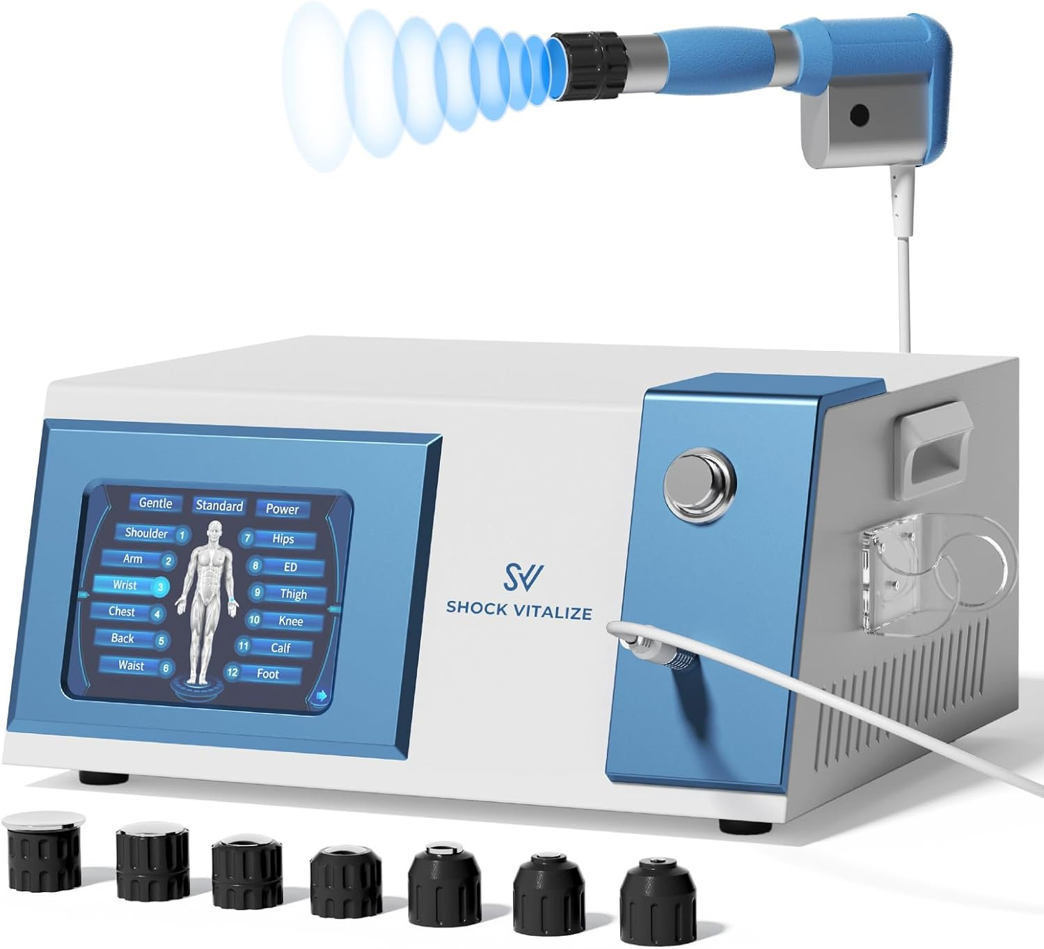 SV Shockwave Therapy Machine, Extracorporeal Shock Wave Device with 0.5–10 Bar,