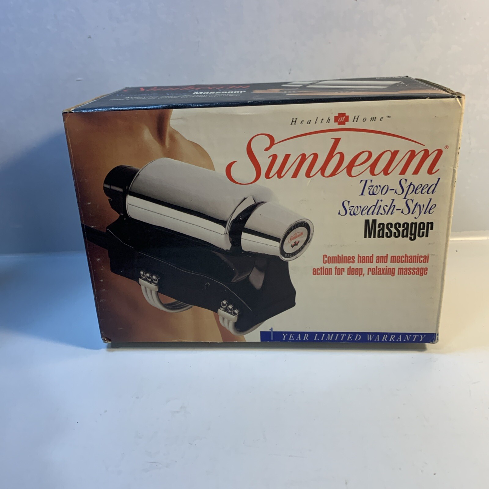 Massager Sunbeam Imperial 2 Speed Swedish Style Hand Massager 1857-8 Made in USA
