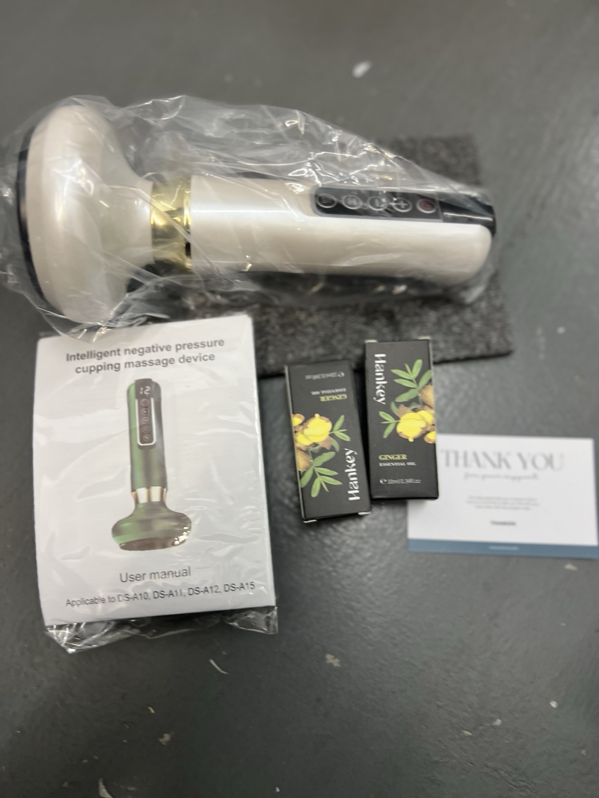 ELOURIS Handheld Negative Pressure Cupping Massager USB Charging DS-A10 White