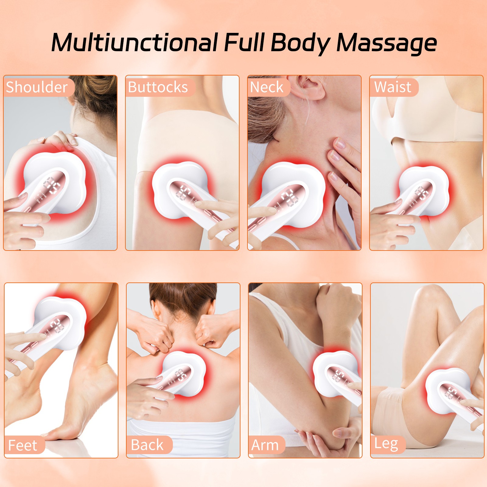 Body Sculpting Machine Handheld Cellulite Massager for Belly,Neck,Legs,Hip,Arms