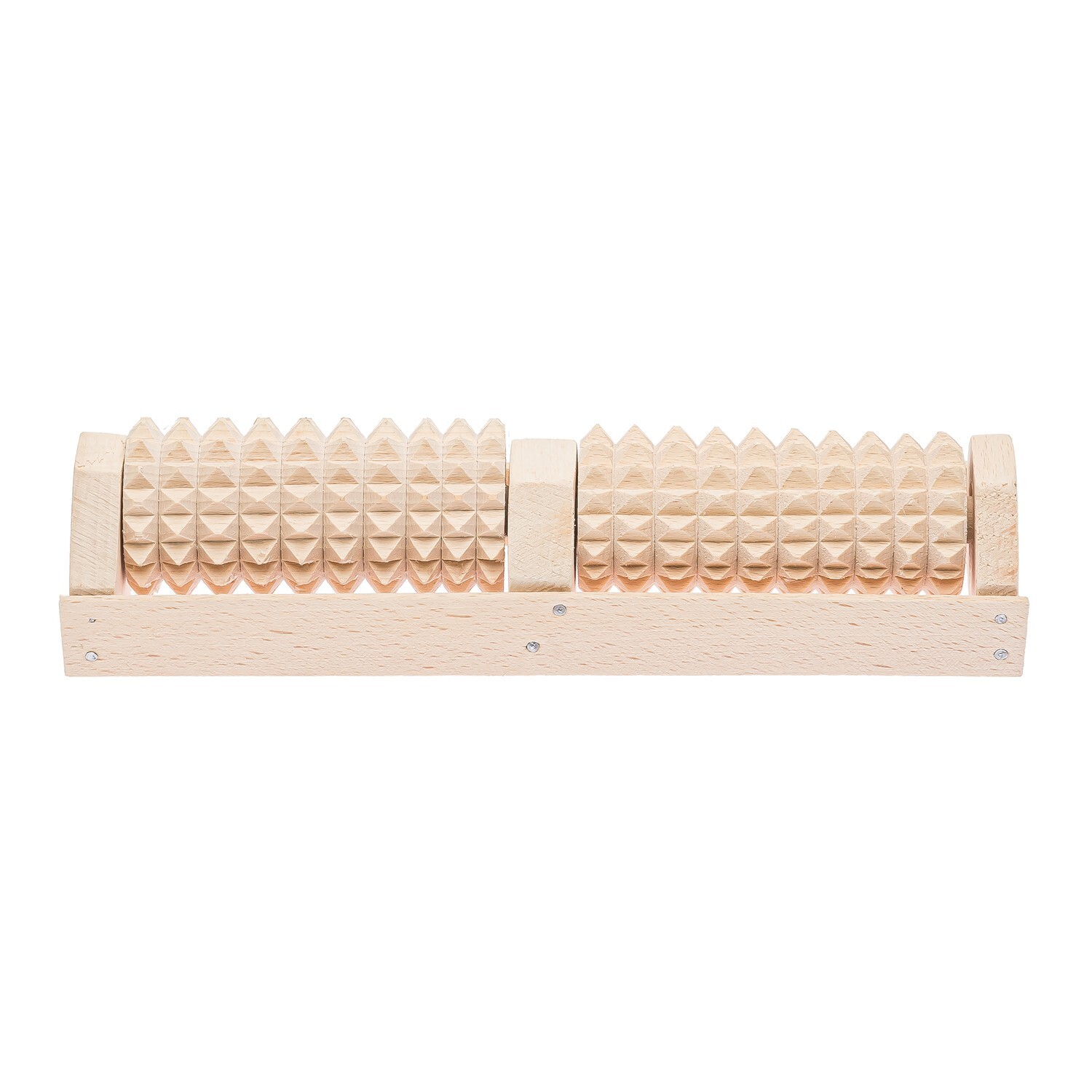 Wooden Foot Roller Massager, 2 Rollers for Both Feet, 25x7x5 cm (9.8×2.8×2 in)