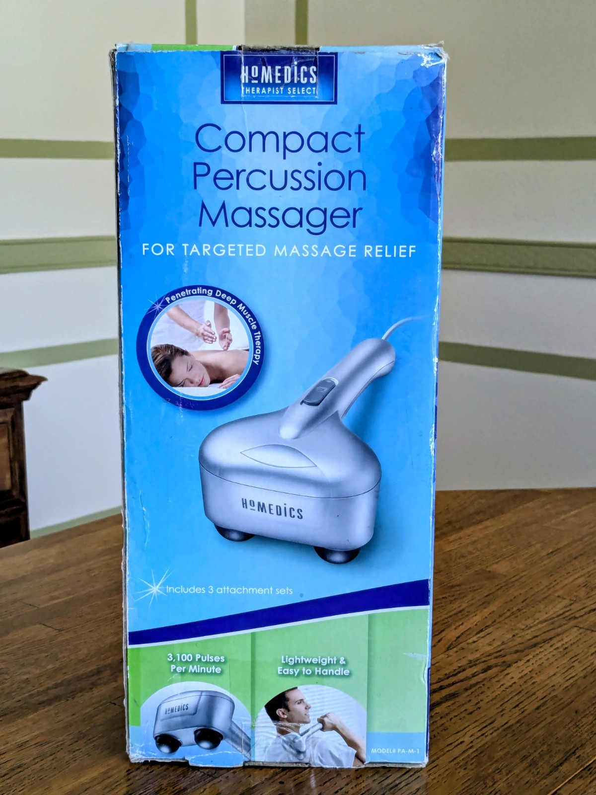 NIB Homedics Therapist Select Compact Percussion Massager Model # PA-M-1