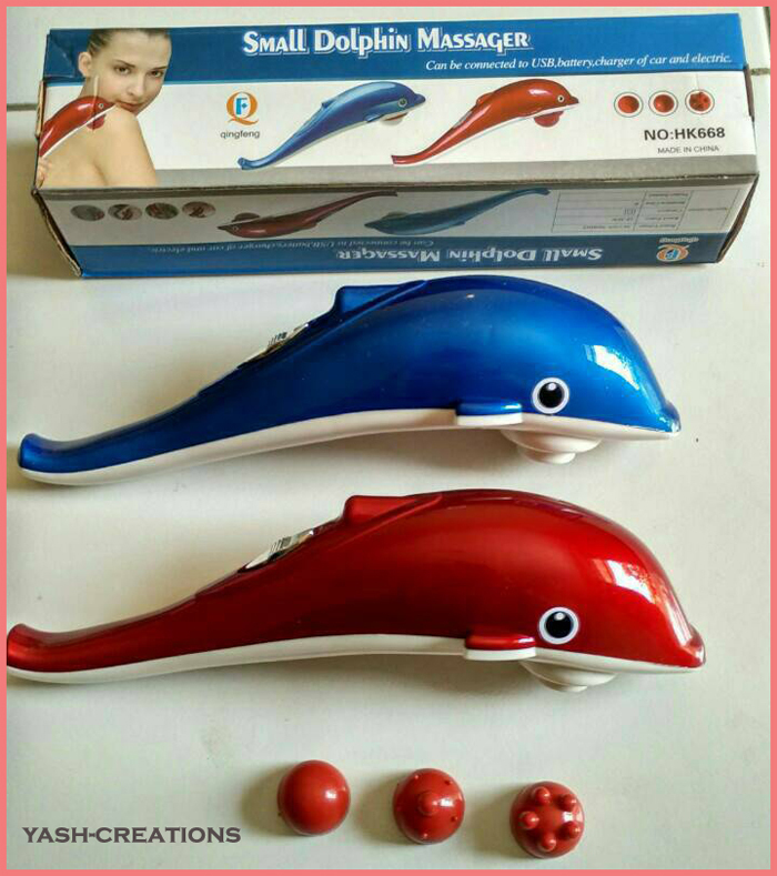 Small Dolphin Full Body Massage 3-in-1 Handheld Deep Hammer Stress Pain Relief.