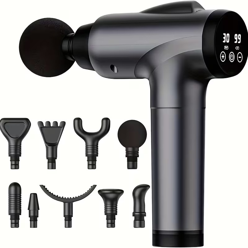 Gyber Deep Tissue Massage Gun Electric Full Body Muscle Massager 6 Heads LCD