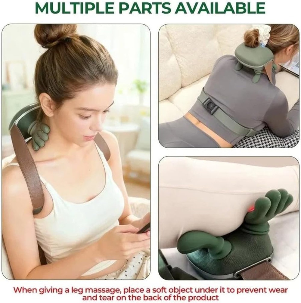 Neck Massager with Heat Pain Relief Shoulder & Back Massager 4D Kneading Massage