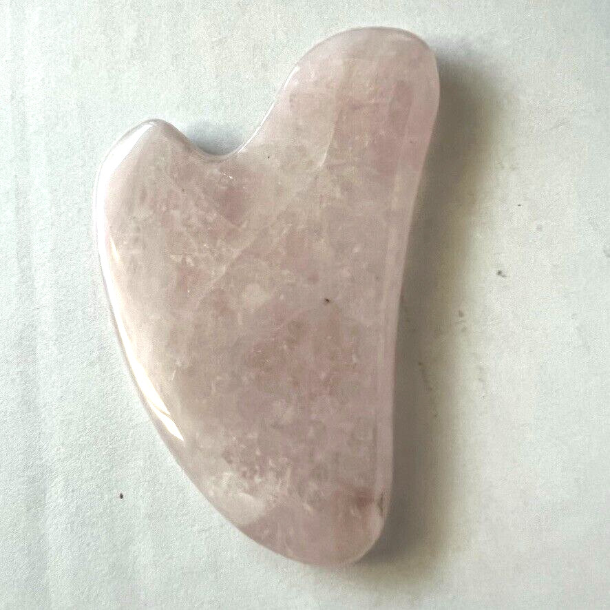 Natural Quartz Gua Sha Rose Body Guasha Board Facial Massage Tool Neck Therapy