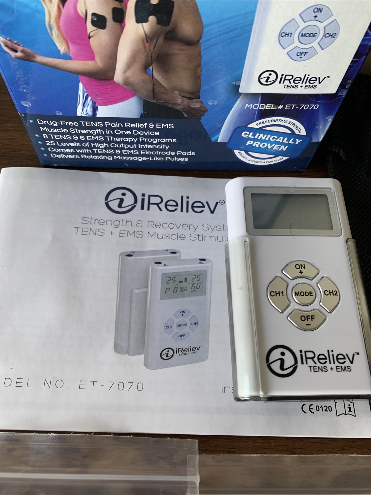 iReliev Wired Pain Relief System Tens Device – Model ET-7070 DD
