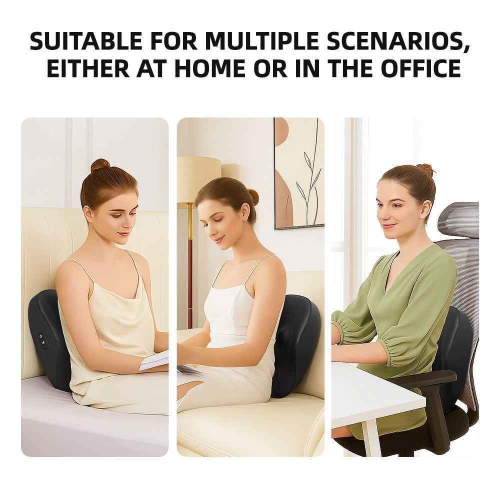 Smart Heated Massage Cushion for Neck, Back & Shoulders