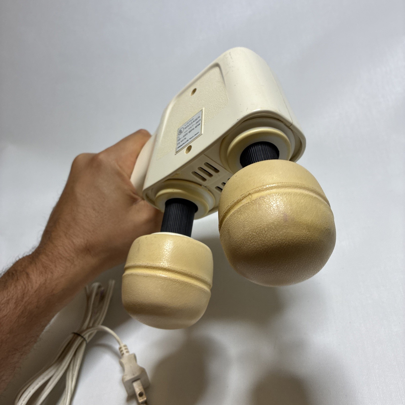 Vintage Hitachi Massager Dual Heads Electric 2 Speed HVT350R Japan Tested