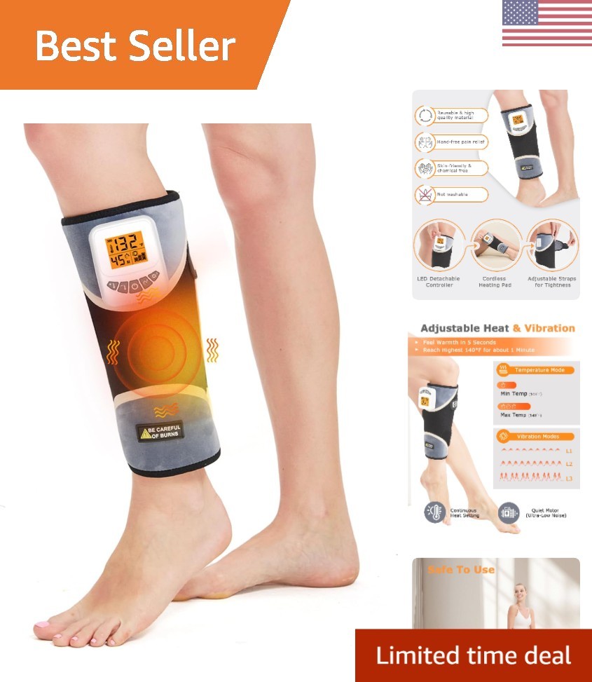 5000mAh Portable Leg Heating Pad with Adjustable Temperature & Vibration Relief