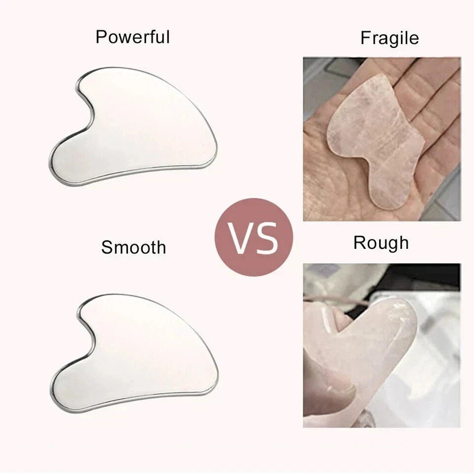 Stainless Steel Gua Sha Facial Tools Guasha for Face Metal Gua Sha Tighten Skin
