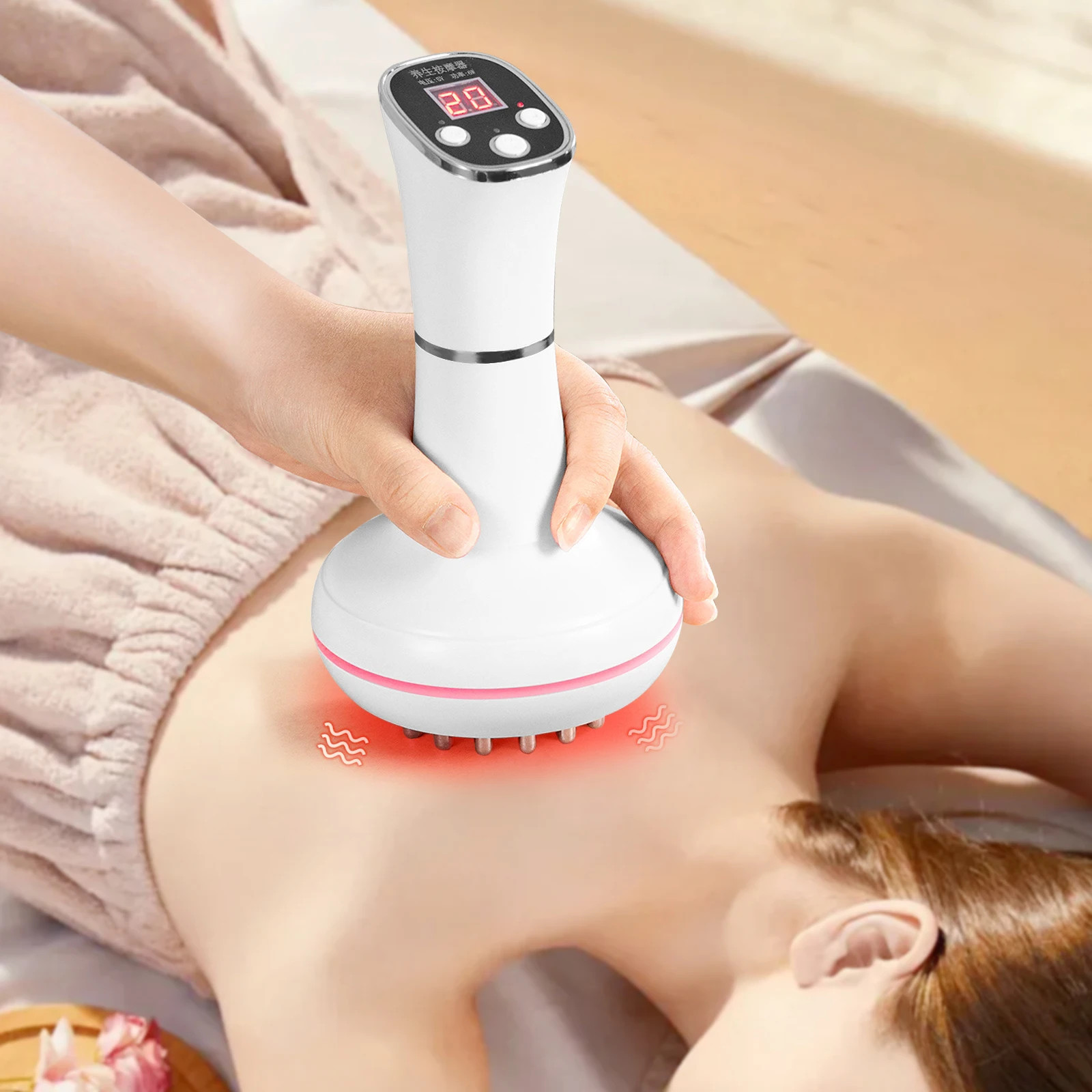 Household Electric Meridian Brush Leg Abdomen Shoulder and Neck Massager Scrapin