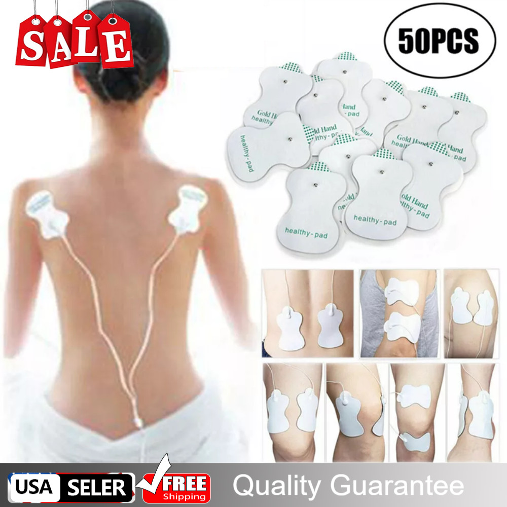 50PCS For Pulse Tens Unit Massager & Electrode Snap On Replacement Pads