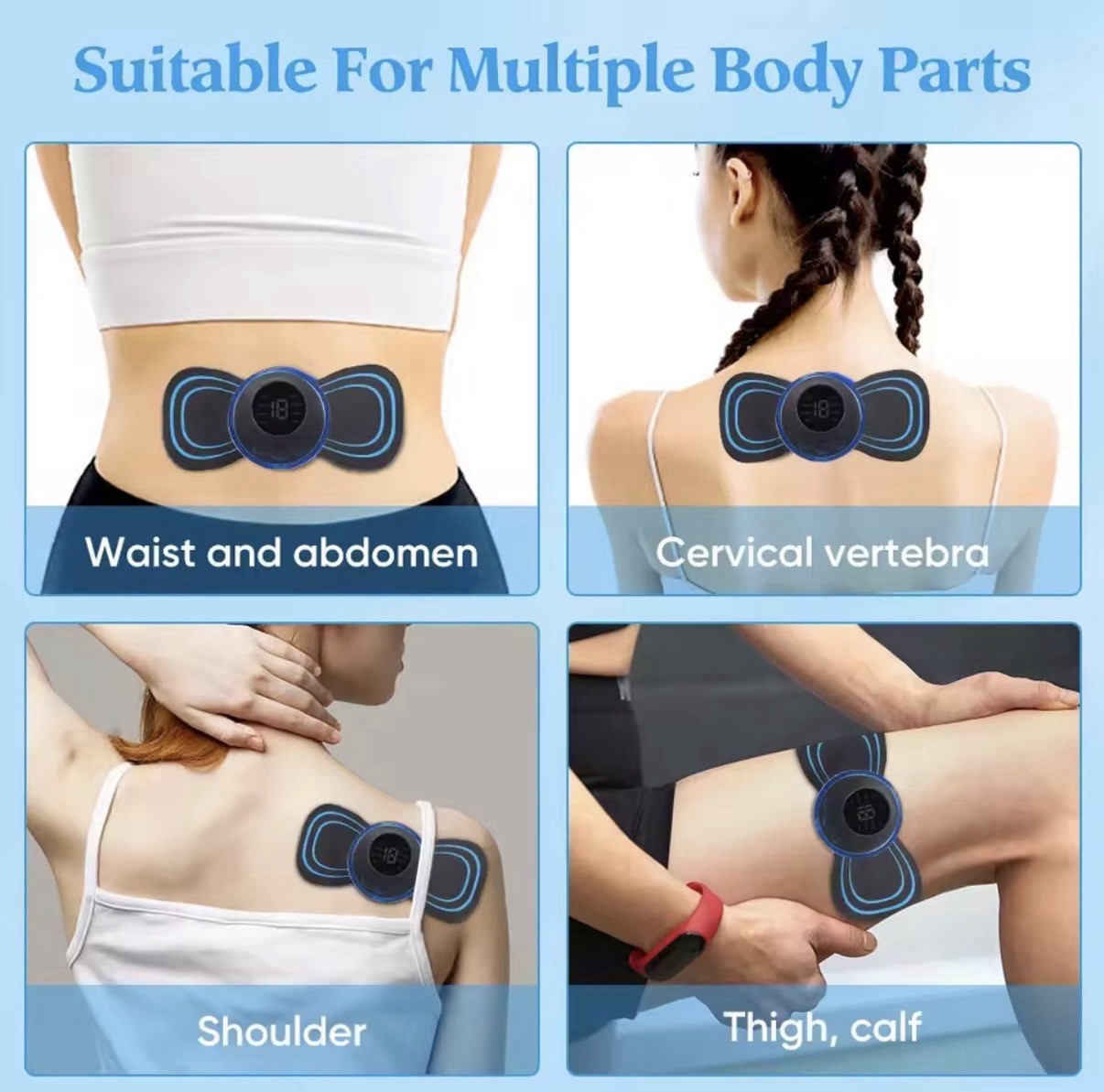 Electric Neck Massager EMS Muscle Massage Stimulator Low Frequency Instrument Ba
