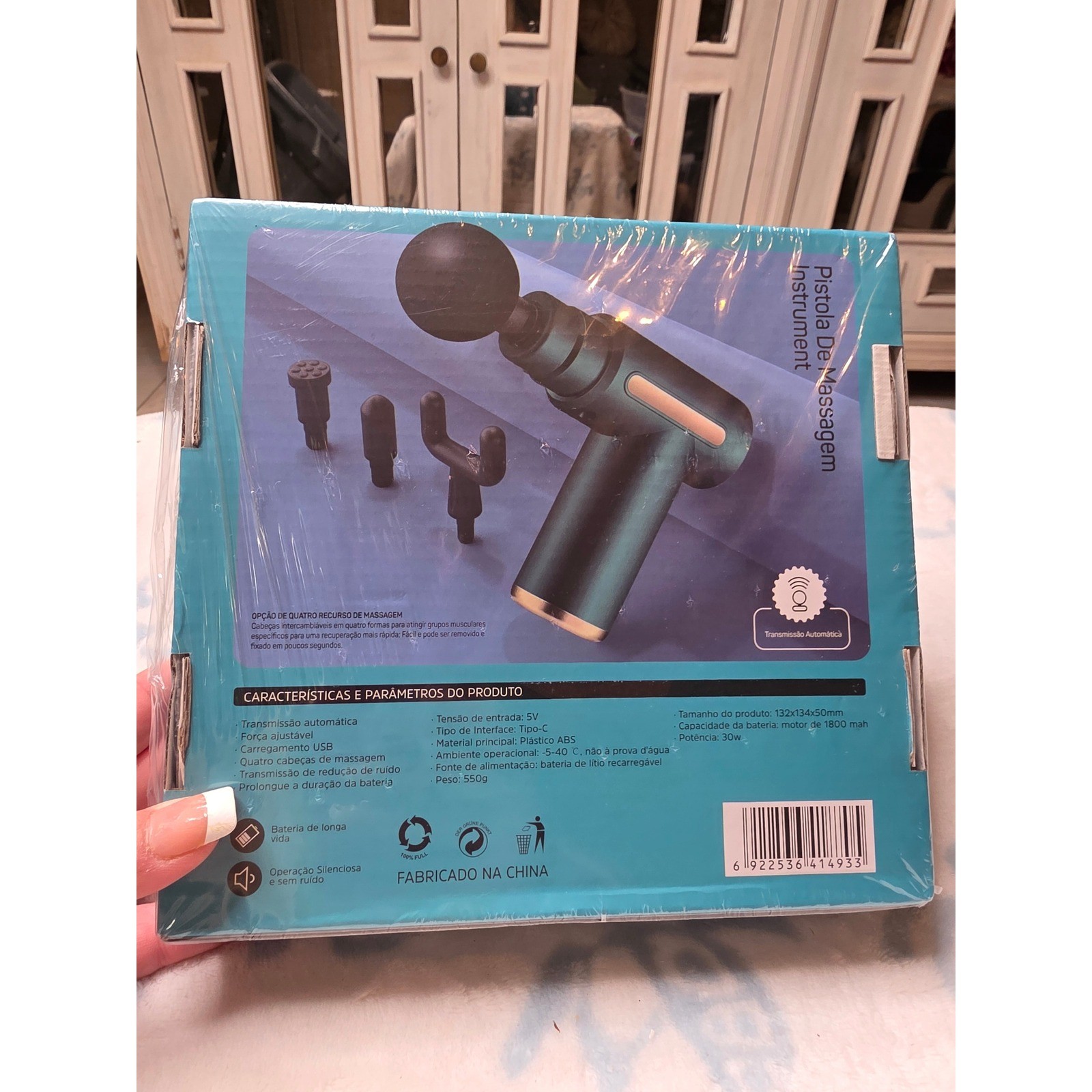 Pistola De Massagem Instrument LU-4933 Percussion Massage Gun 99 Speeds USB-C