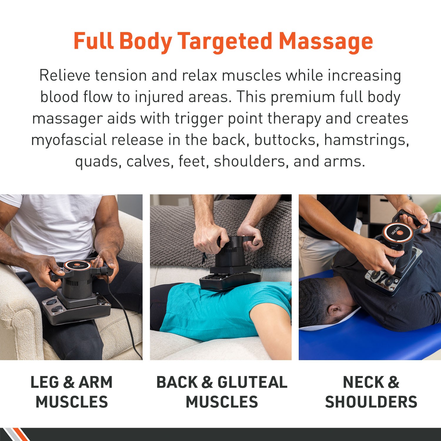 Body Sport Variable Speed Professional Vibrating Massager for Pain and Aching