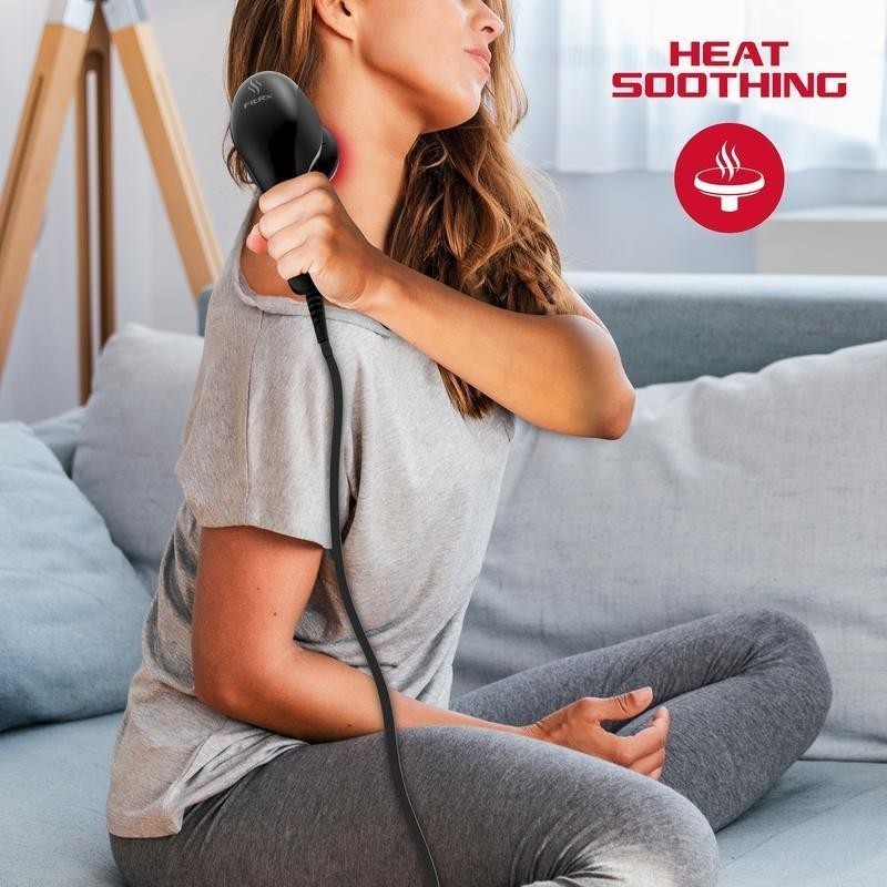 Handheld Heat Therapy Neck Back Massager Multiple Speeds Attachments Portable US