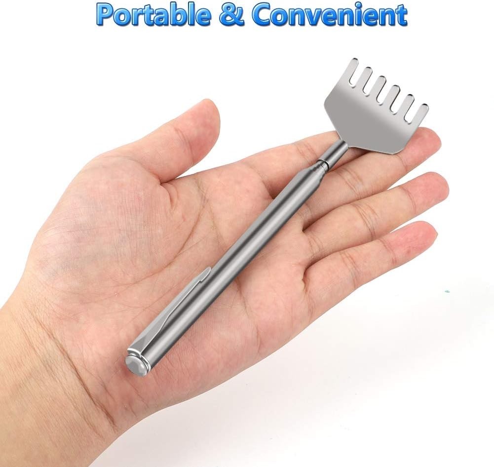 Extendable Back Scratcher for Men 3 Pack Portable Telescopic Metal Back Scrat…