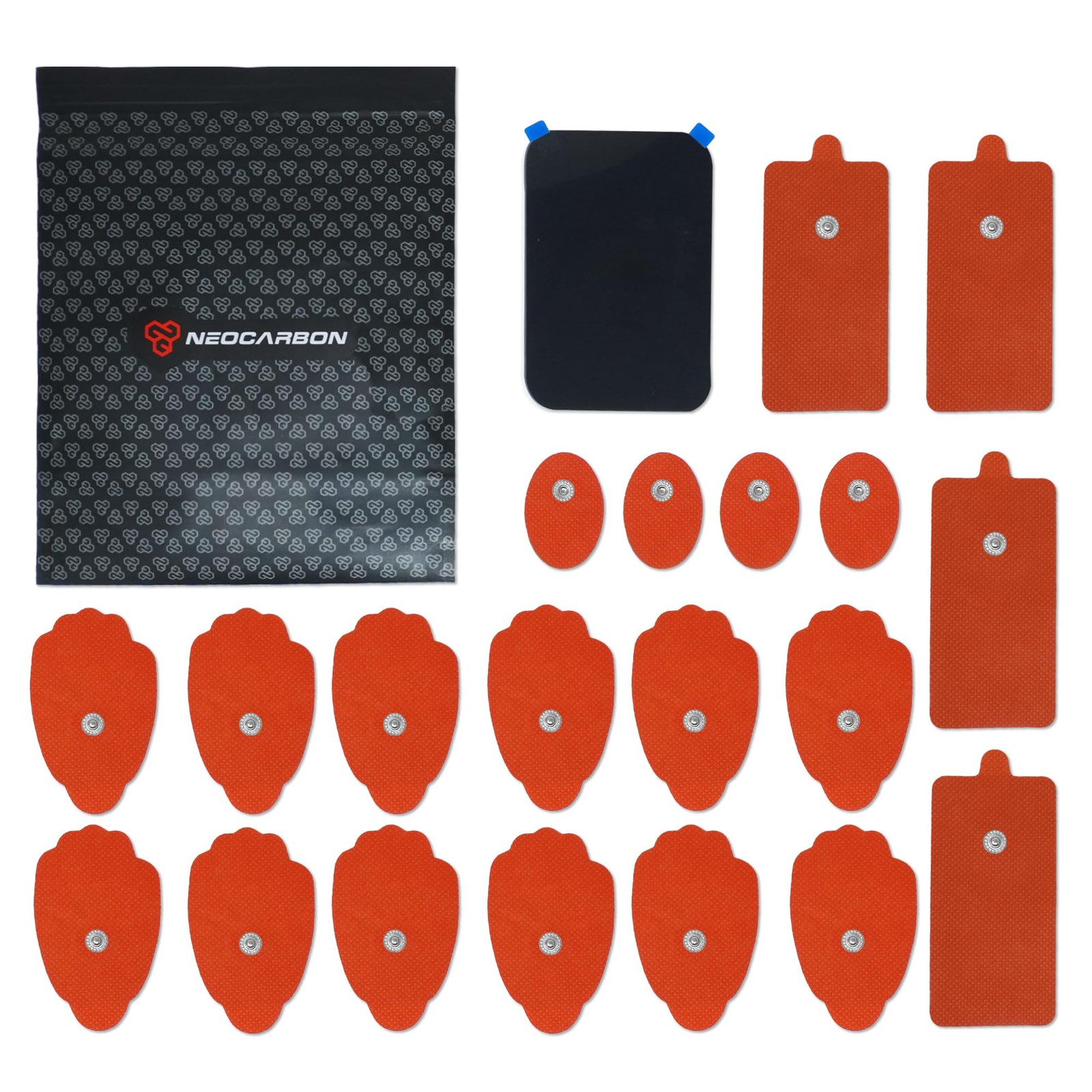 Reusable Electrode Pads for TENS Unit, 20 Replacement Premium Pads and 1 Plas…