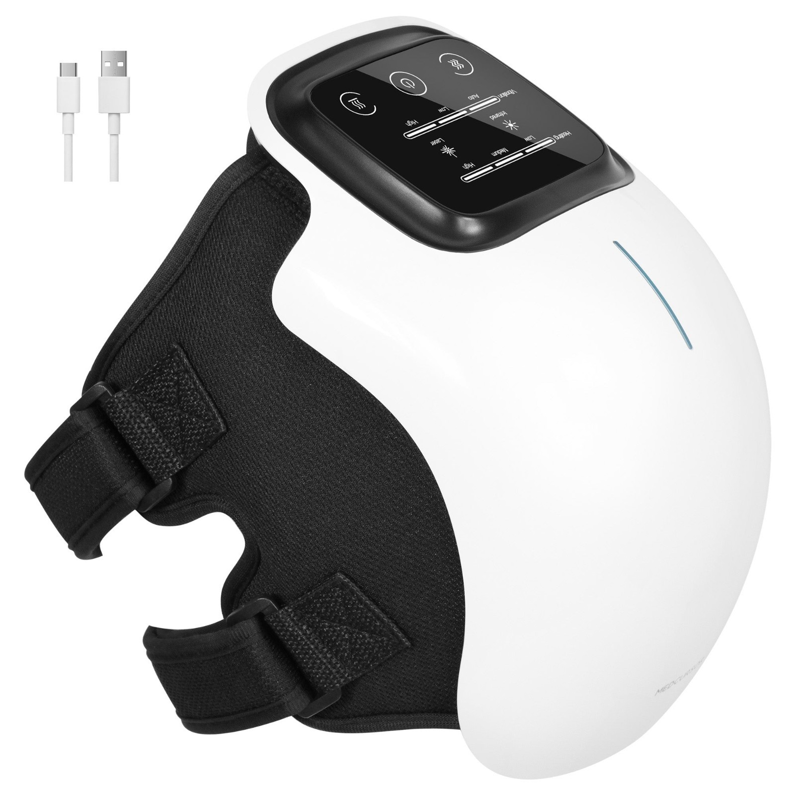 Medcursor Cordless Heated Knee Massager Rechargeable Heat Vibration