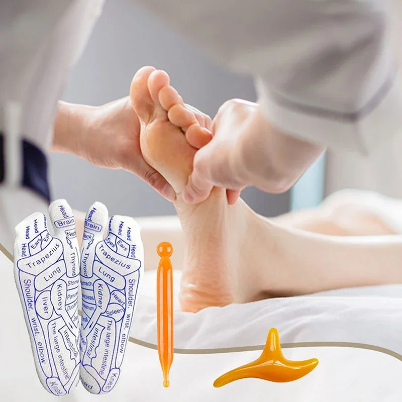 Acupressure Foot Massage Socks Reflexology Pressure Point Foot Care Tool