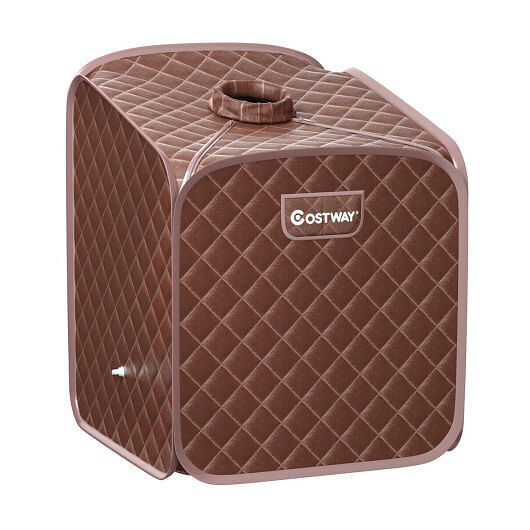 2L Portable Folding Steam Sauna Spa-Coffee – Color: Brown
