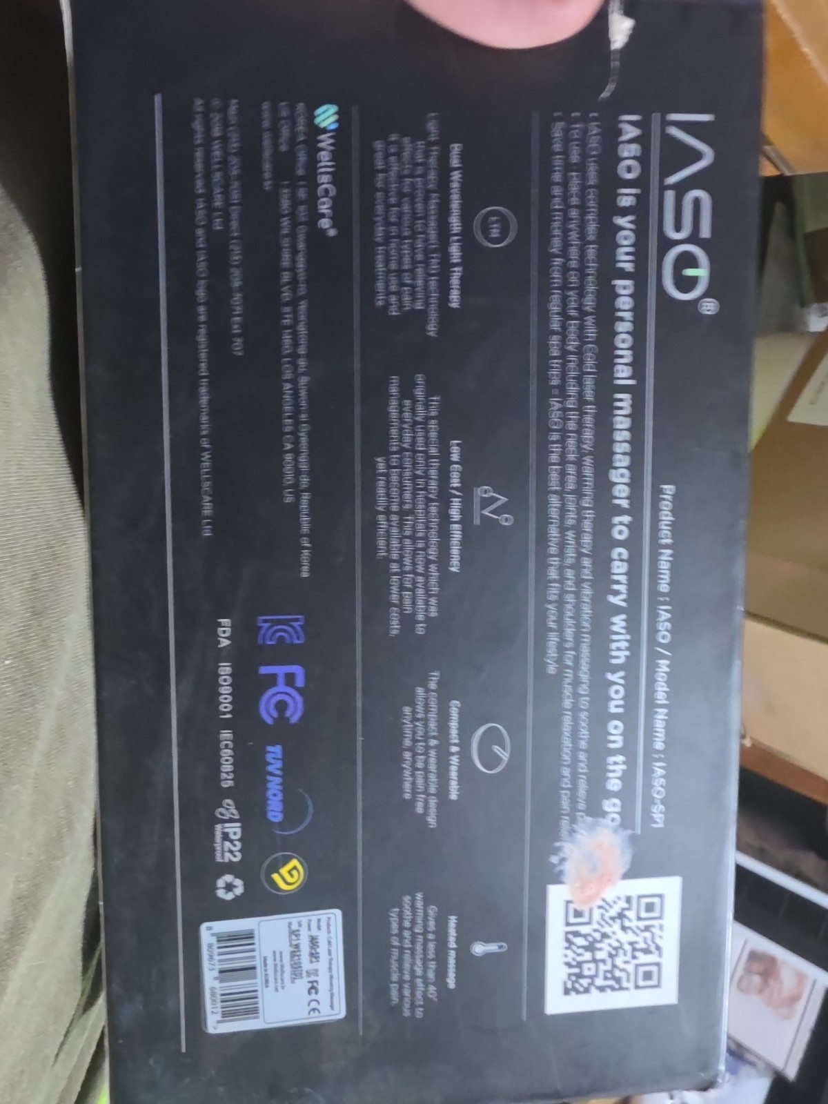 WellsCare – IASO Wearable Laser FDA Class 1 Pain Therapy Double Pack