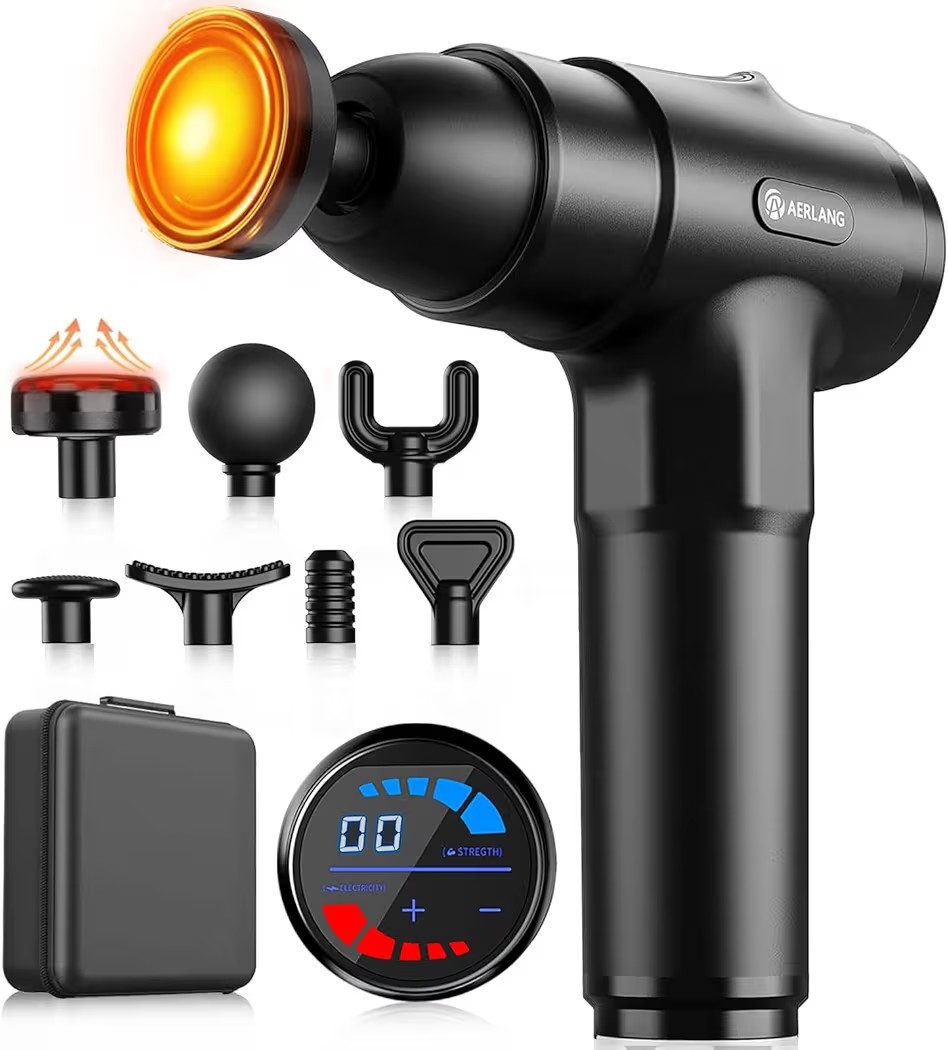 Massage Gun with Heat Deep Tissue Back Massager Neck Massager for Pain Relief
