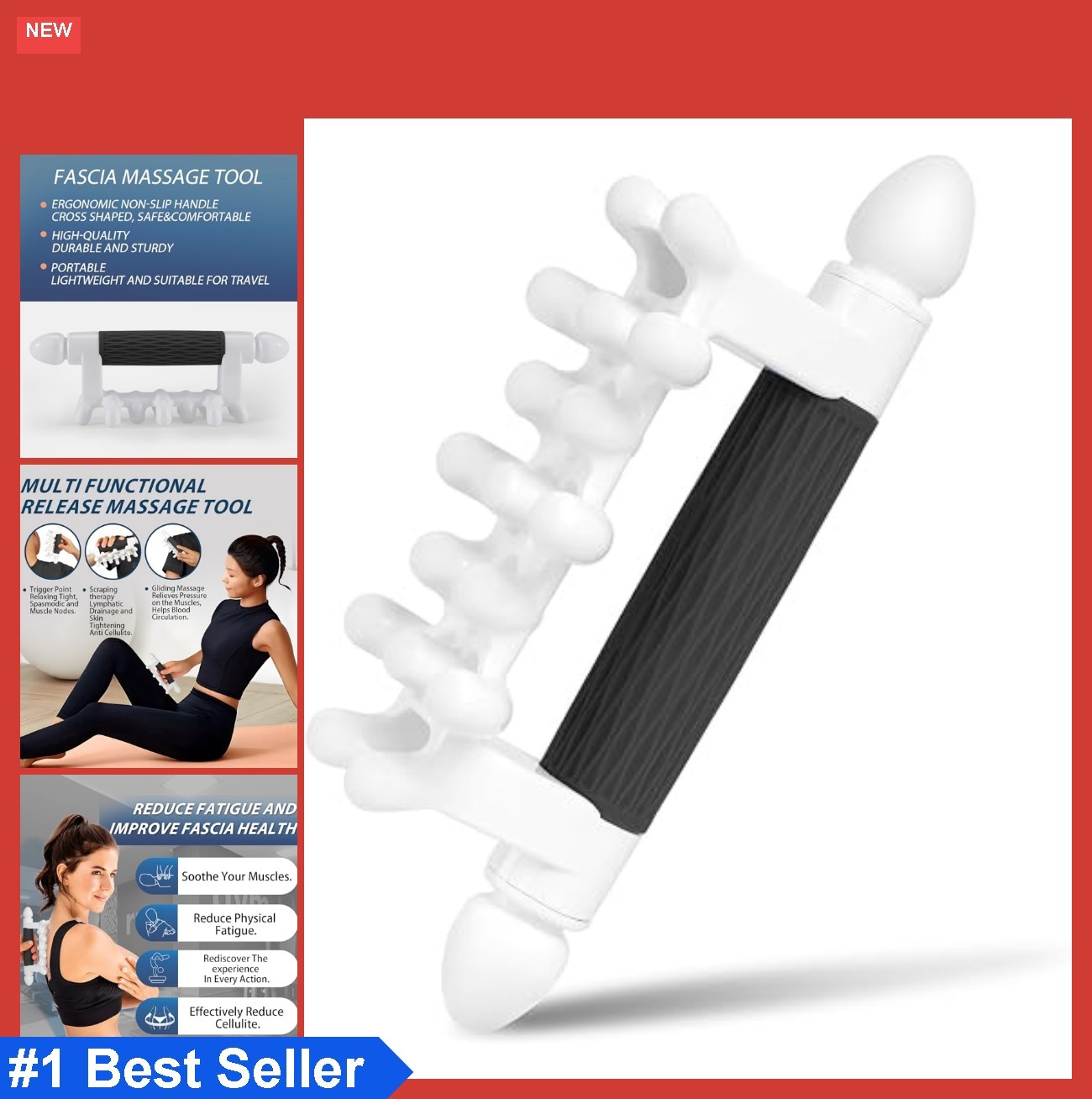 Handheld Fascia Massage Tool for Trigger Point Therapy Cellulite Relief Body