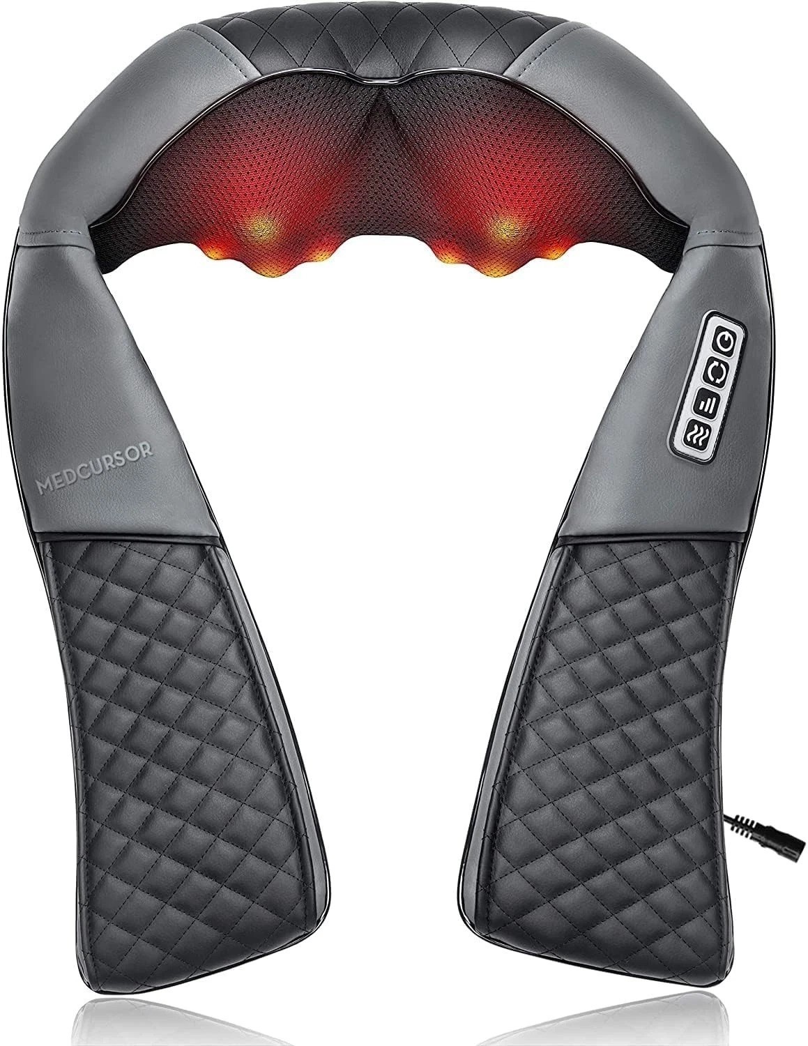 Neck Massager, Portable Electric Shiatsu Back Massage Device with Heat, Deep …
