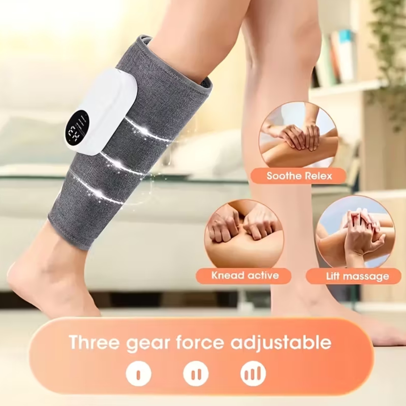 3 Modes Air Compression Leg Massager, for Feet, Calves, Thighs & Knees