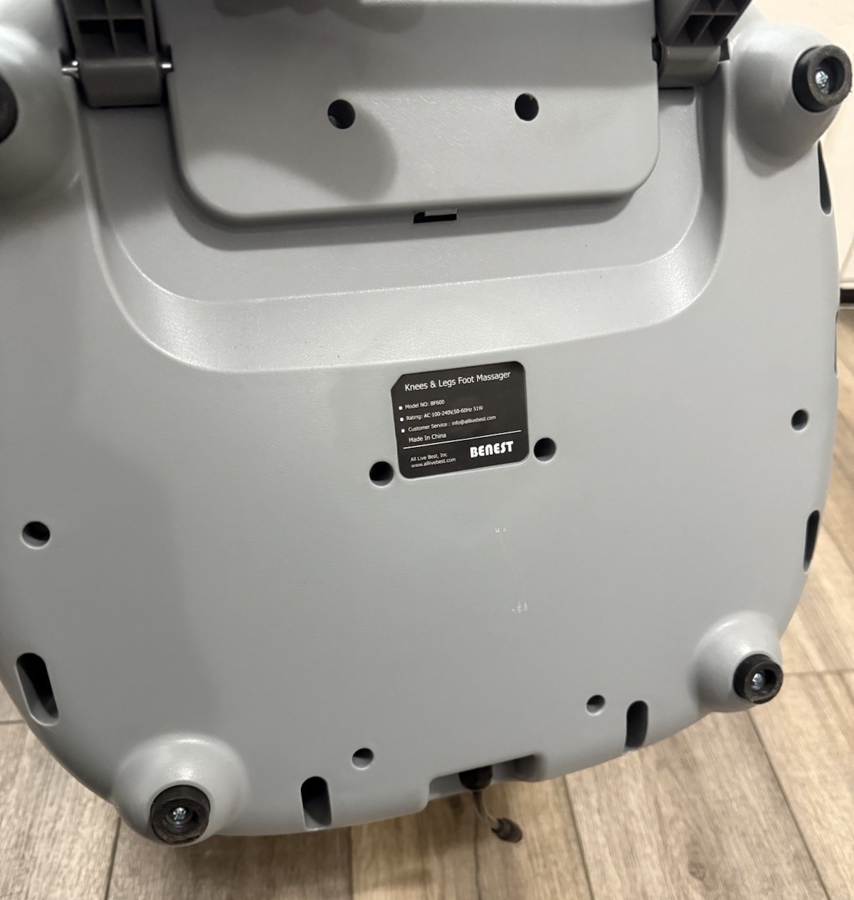 BENEST BF-600 Detachable Knee & Legs Foot massager w/ AC power adapter pre-owned