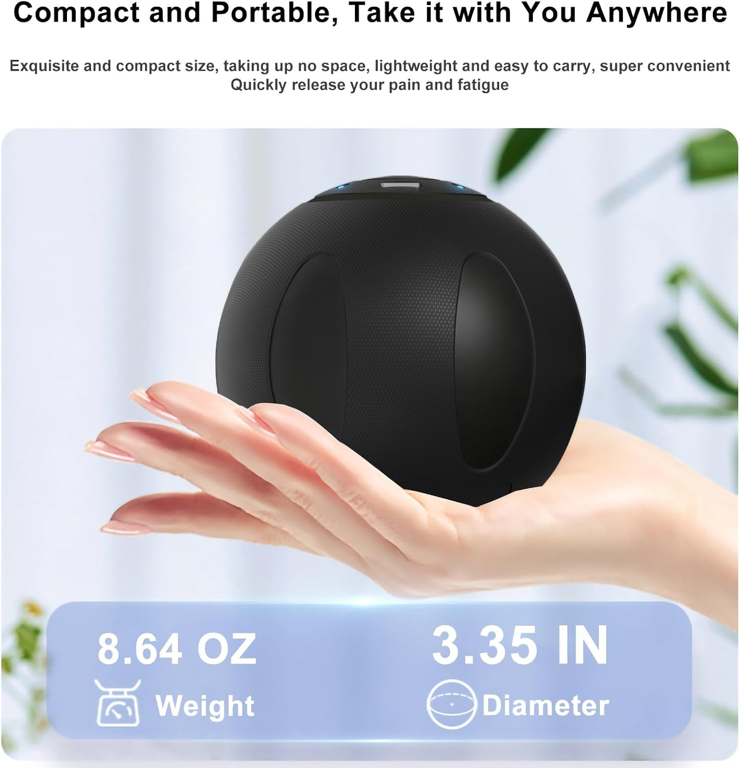 Vibrating Massage Ball with 5-Speed Mode for Muscle Recovery, Myofascial Release