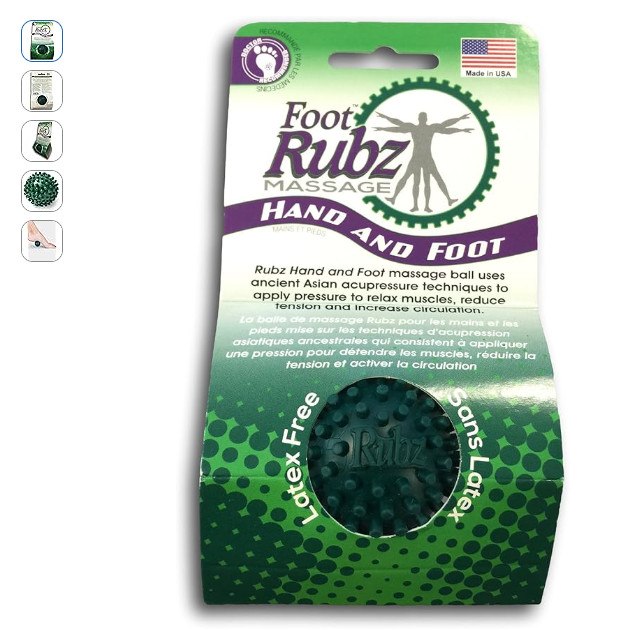 Due North Foot Rubz Hand & Back Massage Ball – 1 Count (Pack of 1), Green