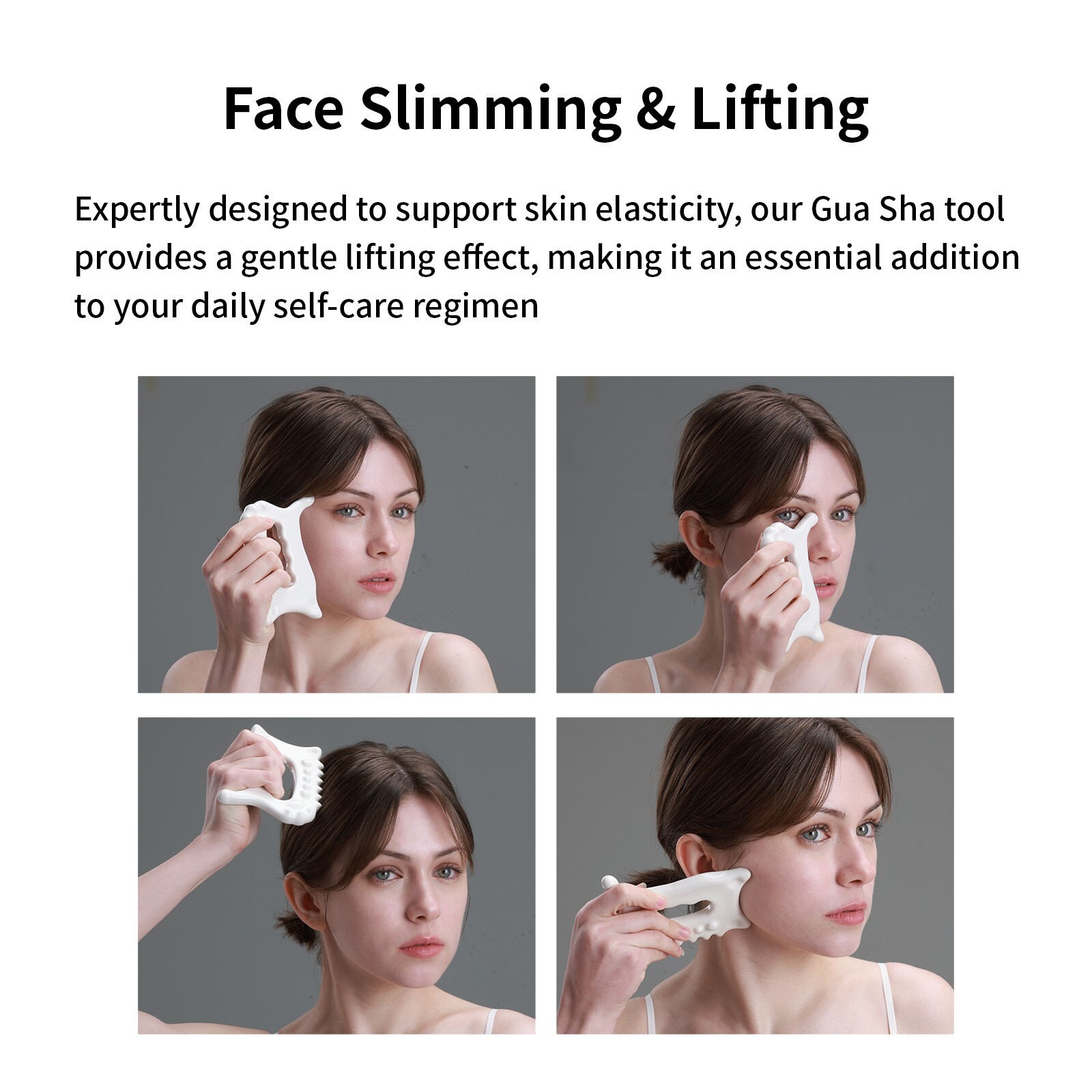 PEARLCARE Korean Handmade Ceramic Gua Sha Massage Tool Body&Face&Muscle Relief