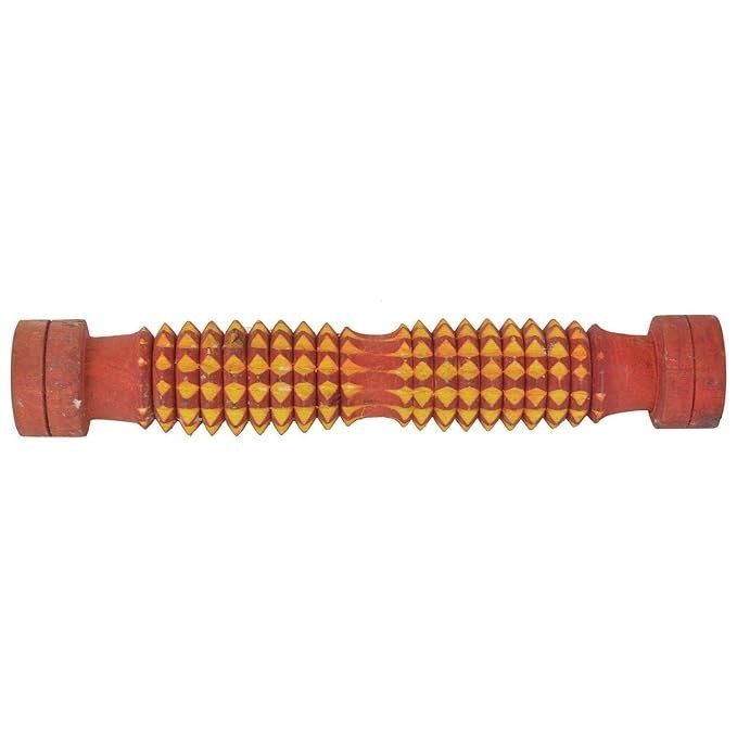 Combo Pack Of 4 Item Wooden Foot Roller 2 SuJok Ring 1 Ball Kit Multicolor