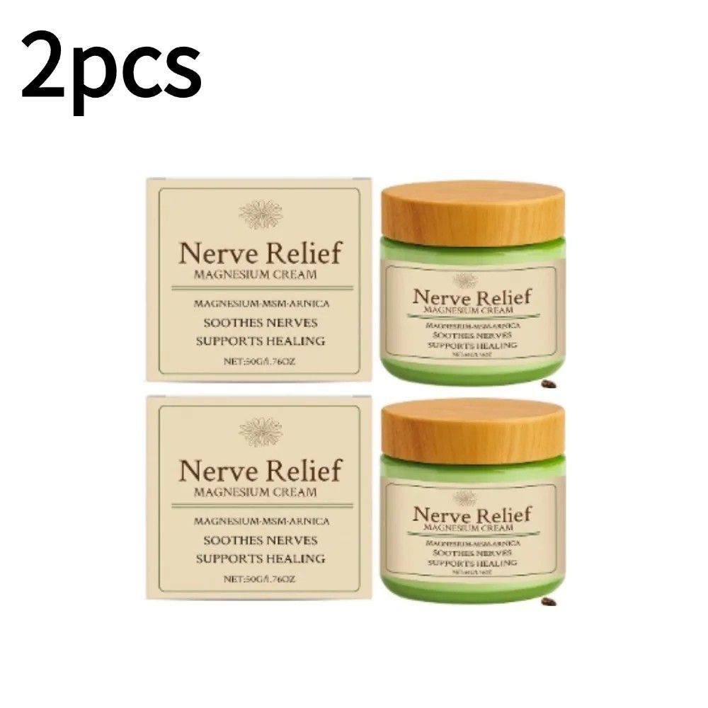 2PCS Magnesium Cream Nerve Relief Muscle Pain Knee Body Massage Sleep Aid 50g