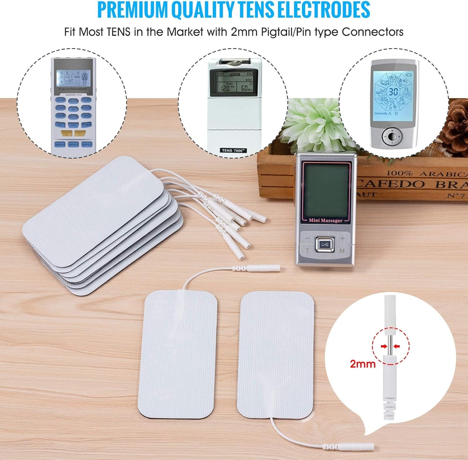 Hygienic 10-Pack of Large Self-Adhesive Electrode Pads – Enhanced Conductivity