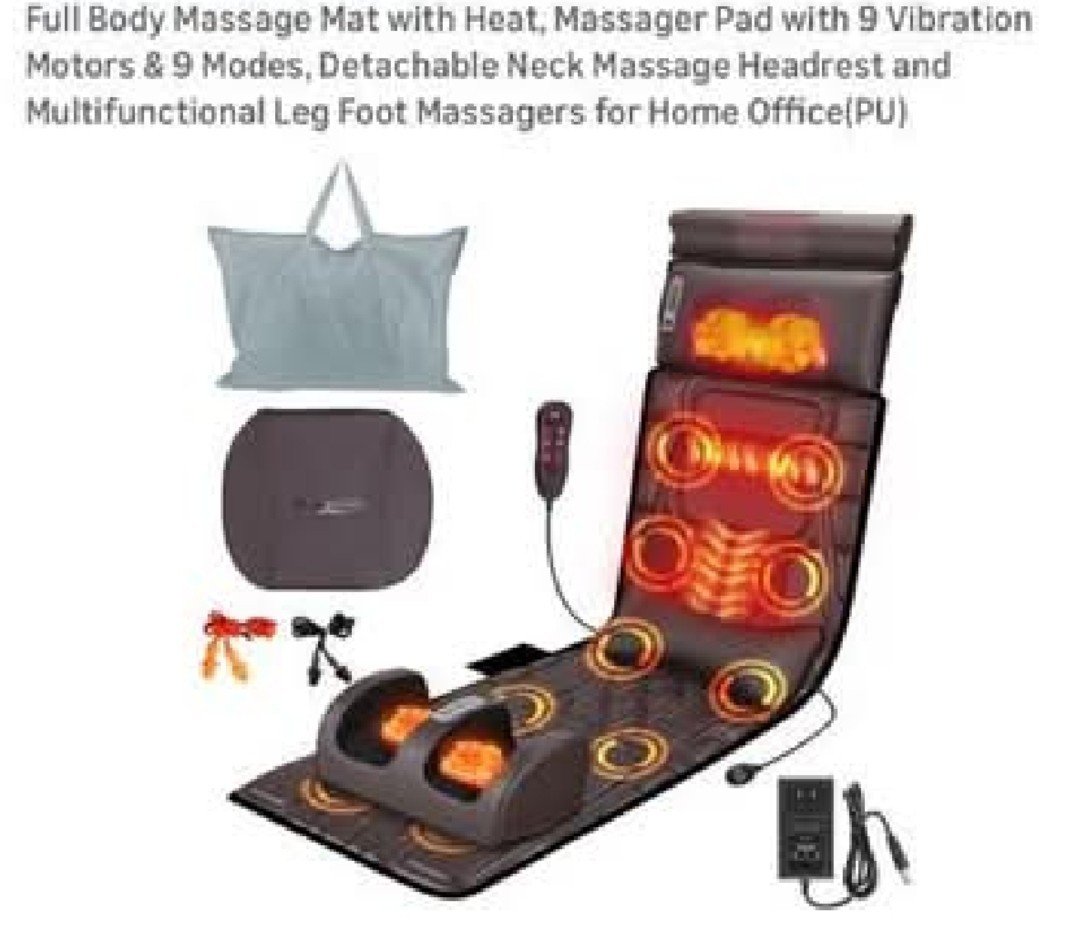 Electric Body Massage Mat Electric Vibrating Massage Mattress with Heating Pad