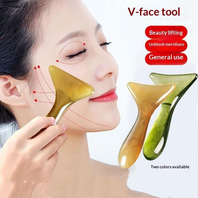 1Pcs Triangle Shaped Guasha Massage Board Resin Acupuncture Shiatsu Tool Facial