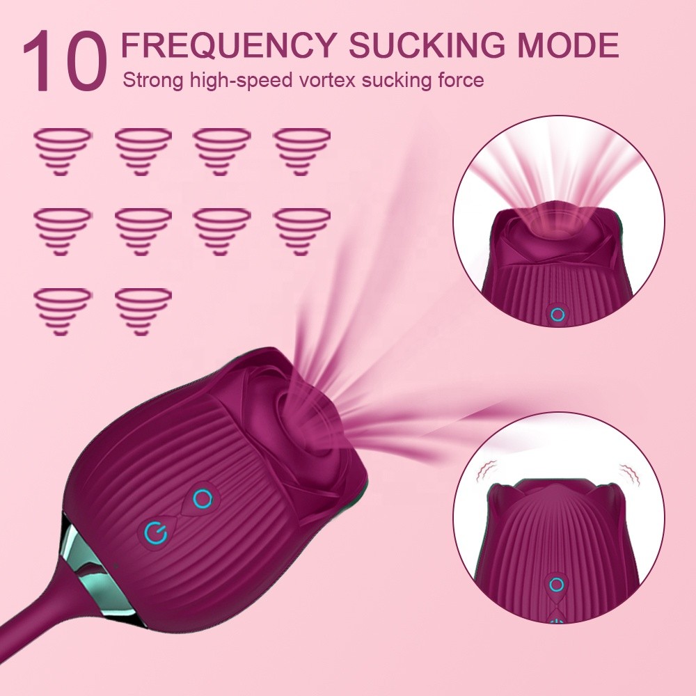 10 speeds Rose Female Anniversary Birthday Gift for Her Massage Tongue Licking