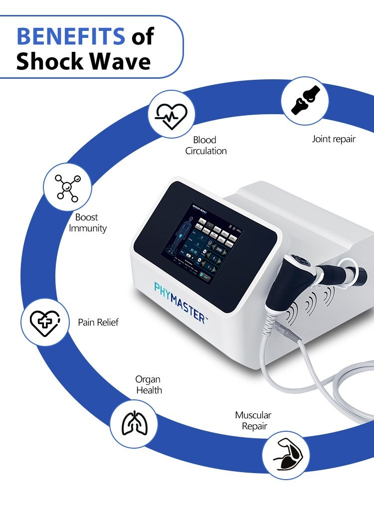 8/10 Bar ESWT Pneumatic Shockwave Therapy Machine for Pain Relief ED Treatment