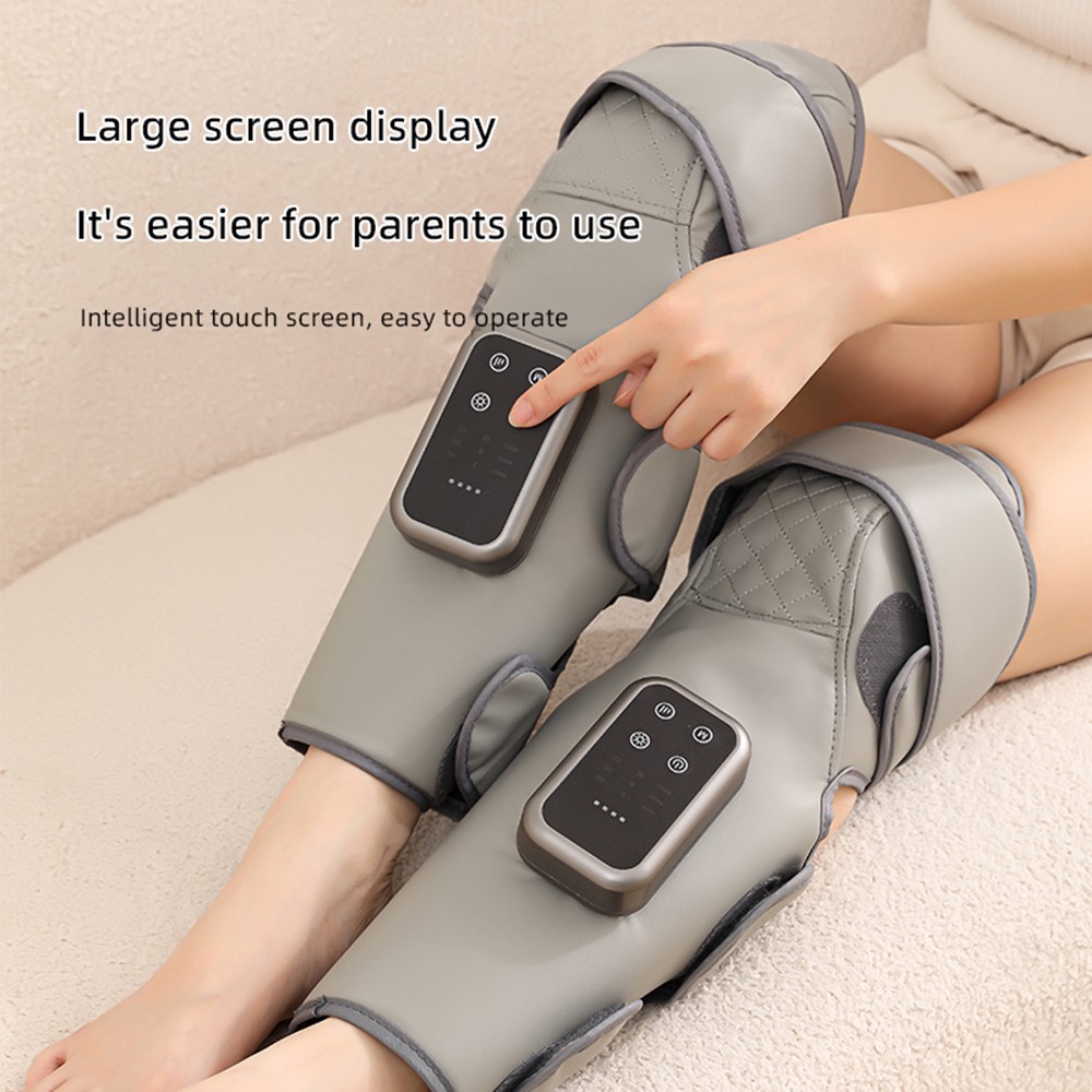 2PCS Leg Massager for Circulation, Air Compression Calf Knee Foot Massager Heat