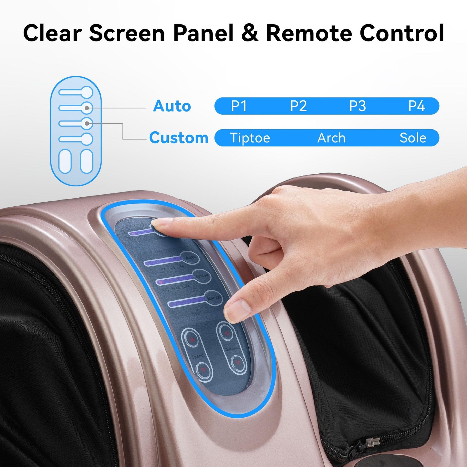 New Shiatsu Foot and Calf Massager Kneading Rolling Vibration Remote Control
