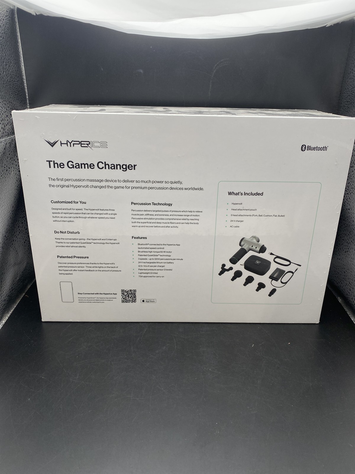 Hyperice Hypervolt Bluetooth Percussion Massage Device Silver